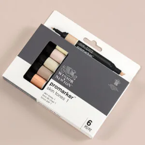 Set Promarker Skin Tones 1 Winsor&Newton 6 colori toni pelle