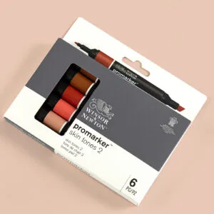 Set Promarker Skin Tones 2 Winsor&Newton 6 colori toni pelle