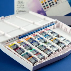 Set Acquerelli Cotman Winsor&Newton Studio 24 colori + pennello