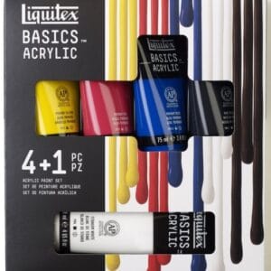 Confezione con colori Primari Liquitex Basics Acrilico 4x75ml +1x118 ml